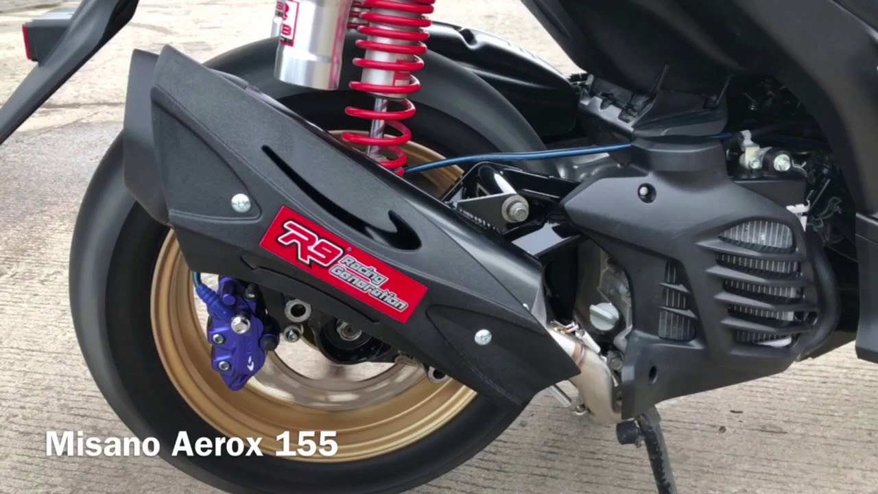 R9 Exhaust Misano Series Yamaha Aerox  155 YouTube