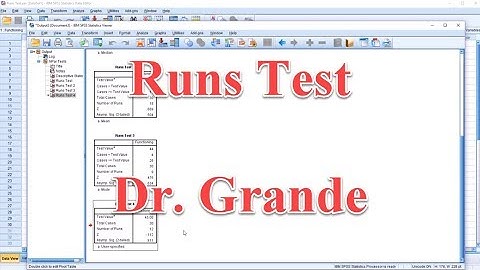 Conducting the Runs Test using SPSS