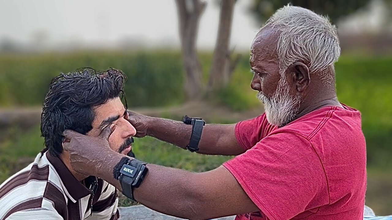 FIRE MASSAGE 🔥 BY BABA KALLU | ASMR RELAXING SLEEPING & CALMING MASSAGE | HEAD & BACK CRACKS |