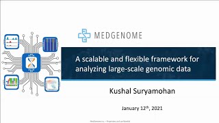 A Scalable and flexible framework for analyzing large scale genomic data - MedGenome Webinar Series Wealth