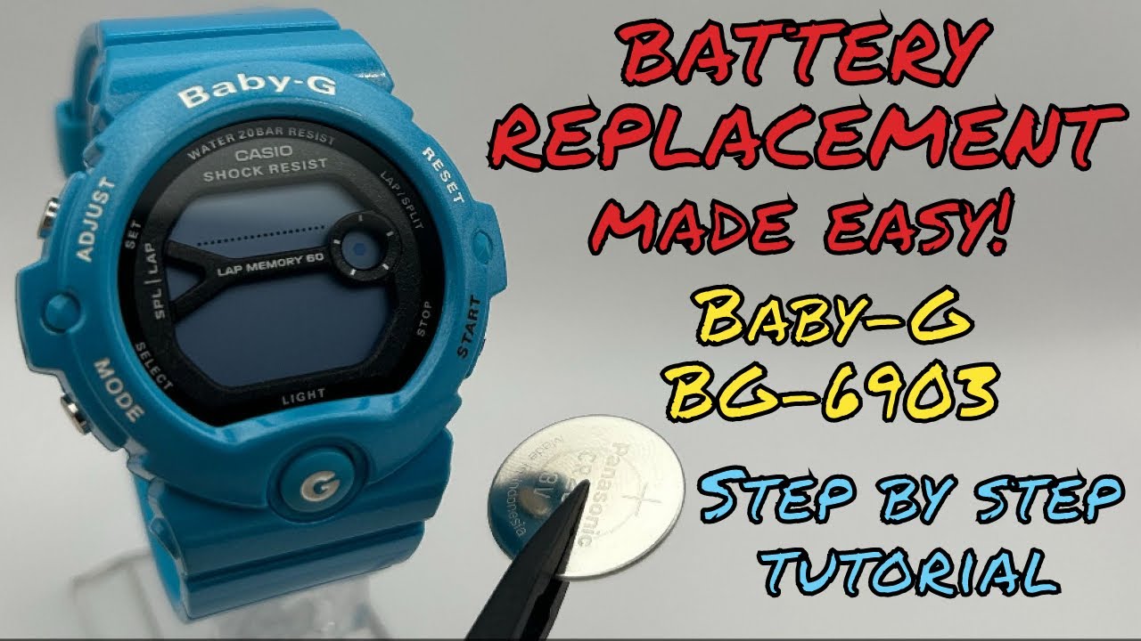 Replacing Baby G BG-6903 Battery MADE EASY! Step By Step Tutorial 