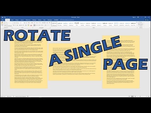 Video: How To Turn A Page In A Word