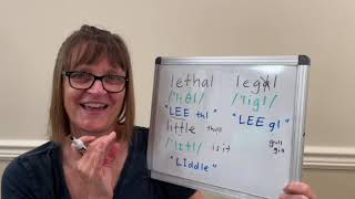 How to Pronounce Lethal, Legal and Little (Dark L, Flap T, TH, Vowel ɪ and i)