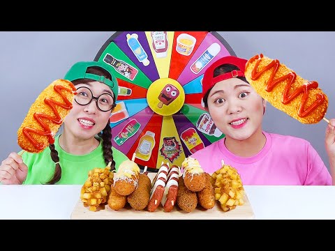 Хрустящий хот-дог с сыром моцарелла Мукбанг ДОНА DONA