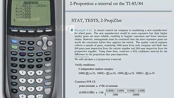 2-Proportion Confidence Interval (TI-83 & TI-84)