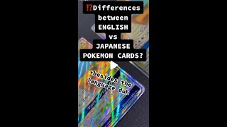 Differences between JAPANESE and ENGLISH Pokemon Cards! #shorts