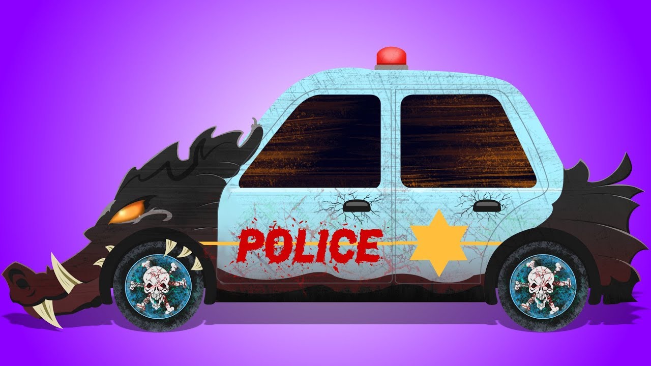 Scary Police Car  Formation and Uses  Kids Video Cartoon  Police Vehicle