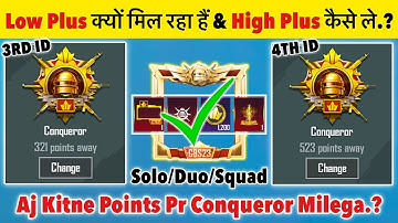 🇮🇳DAY 13 - HOW TO GET HIGH PLUS🔥 LIVIK CONQUEROR RANKPUSH TIPS✅| HOW MANY POINTS FOR CONQUEROR⁉️