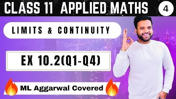 Limits & Continuity Ex 10.2(Q1-Q4) Class 11 Applied Maths | How to solve Limits | ML Aggarwal