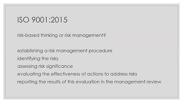 QMS (ISO 9001:2015) video 4 Risk Management