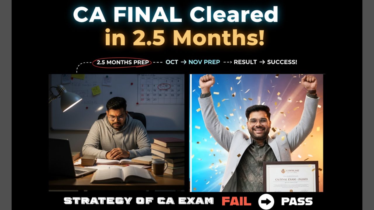 CA Final Study and Exams Strategy👍 ll 100 % Success Formula to Pass ...