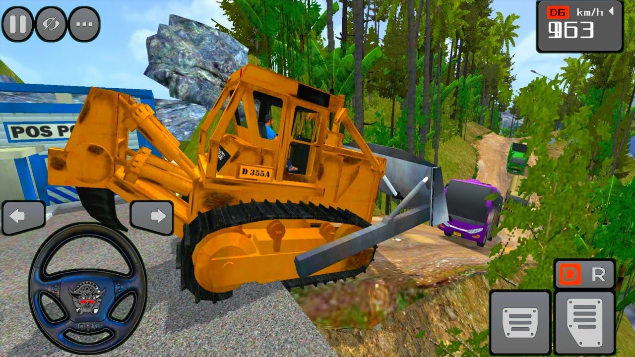 Driving on very difficult roads. Bus Simulator Indonesia