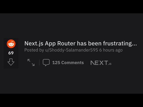 Thumbnail for Responding to Reddit on the Next.js App Router 12 minutes, 14 seconds"}}},"descriptionSnippet":{"runs":[{