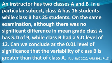 MA4151 | MA3251 | Testing Of Hypothesis  in Tamil | F Test in Tamil | F Distribution in Tamil