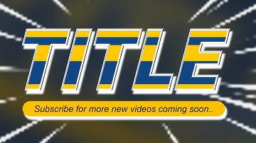 Make Cool YouTube Intro Video in PowerPoint - PowerPoint Animation Tutorial