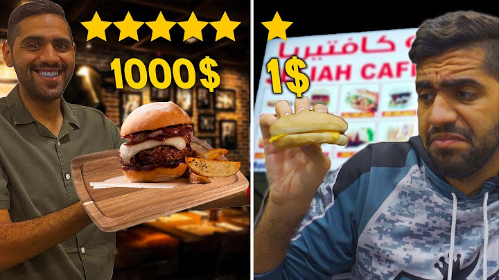 تحدي برجر (1$) ضد برجر (1000$) - الذ و اسوء برجر اجربه في حياتي 😍🍔🤢 !!