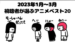 【総集編】2023年1月〜3月の中で視聴者が選んだアニメベスト20