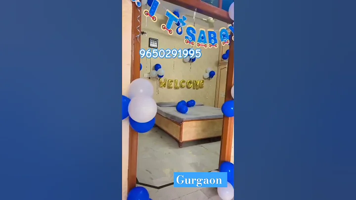 welcome baby balloon decoration blue and white| Choudhary decorators NCR #balloondecoration #shorts