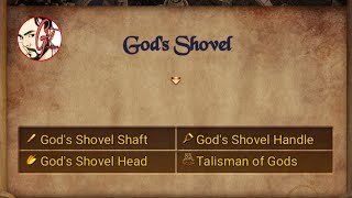 God's Shovel Crafting,God's Shovel Shaft,God's Shovel Handle,God's Shovel Head In Treasure of Nadia
