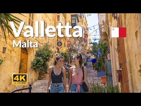 Valletta, مالطا | جولة مشي 4K | 31 مايو 2025
