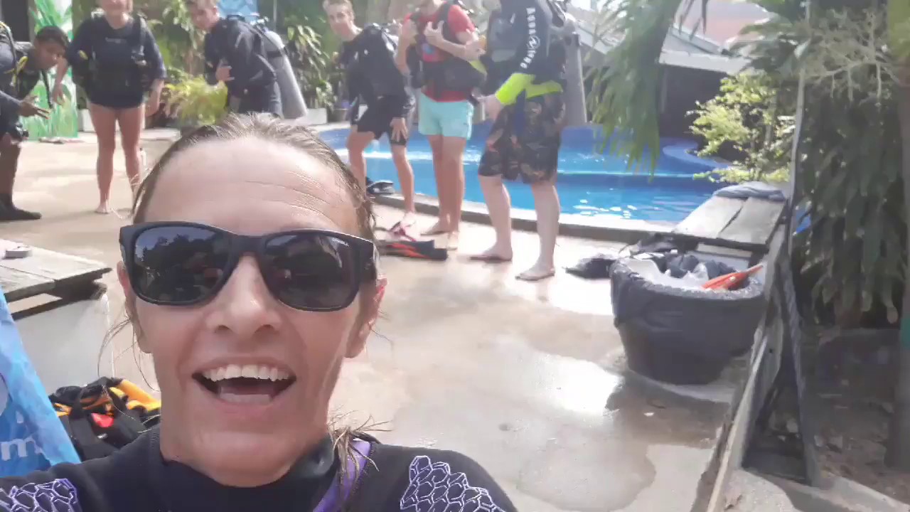 PADI Course Director monique richards with djl diving divemaster candidates