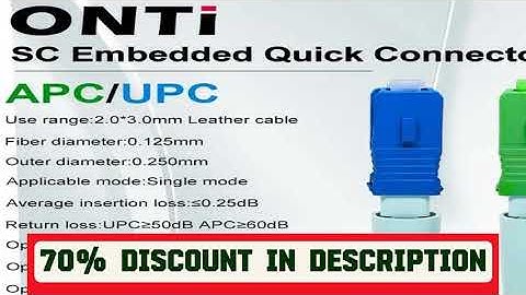 A must-have product! ONTi New SC APC SM Single-Mode Fiber Optical Connector FTTH Tool Cold Connect