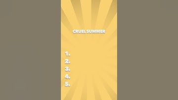 RANK these 5 TAYLOR SWIFT song BUT you don