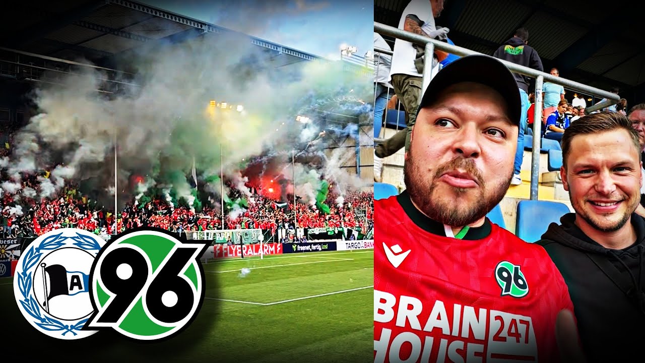UNGLAUBLICHE PYROSHOW😍  DFB POKAL SCHOCK😔 Arminia Bielefeld - Hannover 96 Stadionvlog