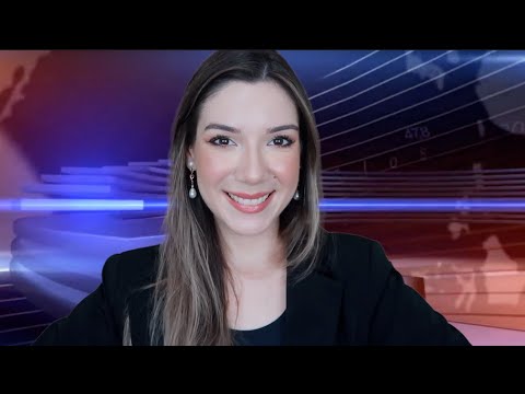ASMR Para DORMIR FELIZ | JORNALISTA LENDO APENAS BOAS NOTíCIAS | Soft Spoken