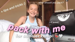 pack with me for summer camp!!! + tips and tricks for you
