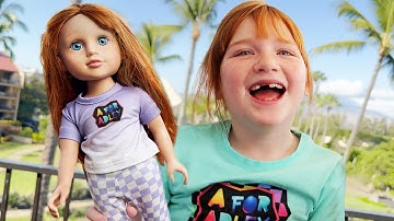 FOREVER FRiEND SUMMER!!  Adley & Navey give their Dolls a Fashion Makeover in Hawaii Salon and Spa