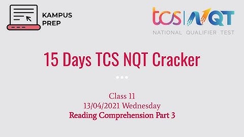 TCS NQT 2021 Cracker | Class 11 | Part 3| Verbal Reasoning | May Series #tcsnqt2021 #verbalreasoning