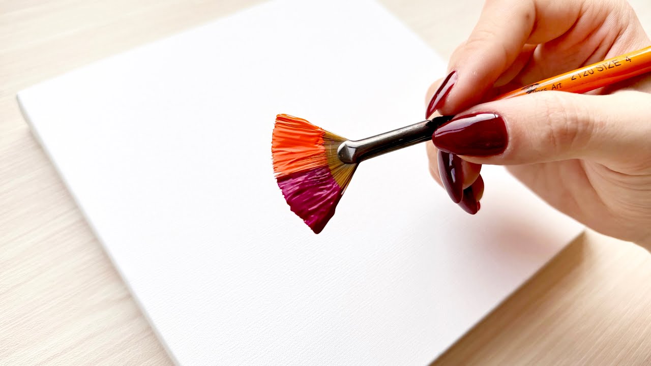 How To Paint An Orchid Flowers Step By Step?| Acrylic Painting For Beginners