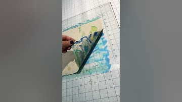 #monotype #prints experiments on #canvas using #akua #intaglio and #oilpaint