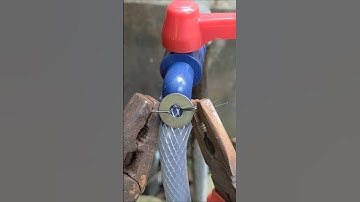 Securing a hose to the tap with wire and ring! #diy #lifehacks #tips