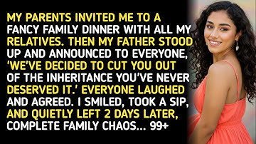 MY PARENTS INVITED ME TO A FANCY FAMILY DINNER WITH ALL MY RELATIVES. THEN MY FATHER STOOD UP AND A 