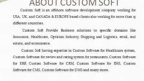 Custom Soft Accounting ERP Software