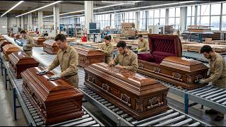 Inside the Casket Factory | How Premium Wooden & Metal Funeral Coffins Are Made (Full Process)