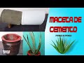 Maceta de cemento con diseño, Creativo latino