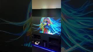 720p projector only new 2027 SFEG Transparent FLEX projector screens demo