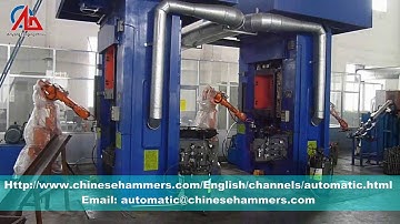 Automatic forging press line produce  planet gear with robot