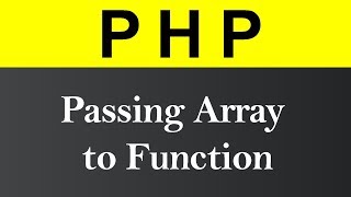 Passing Array to Function in PHP (Hindi)