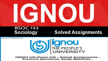 BSOC 133 IGNOU | All SOLVED ASSIGNMENT 2020-21