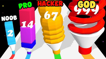 NOOB vs PRO vs HACKER vs GOD | In Crayon Rush 3D | Levels 1-20 | B8 Gamer