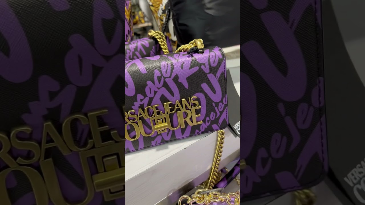 Purple Versace bags/ Saks Fifth Avenue/ Tánger outlets Nyc