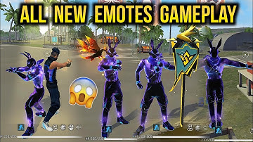All New Emotes Gameplay - FFWS Flag Emote, New Duo and Hyperbook Emote | Step Up Event Free Fire