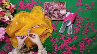 How to prepare mayon Dresses || Wedding Ceremony || Mehndi Dupatta Latkans