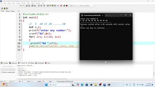 Multiplication Table in C Language || Write a Program to Multiplication Table and Explain in Hindi..