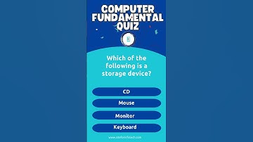 Which of the following is a storage device? #shorts #quiz