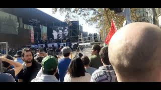 Inti Illimani en el Acto del Día de Trabajo. Canta a Víctor Jara